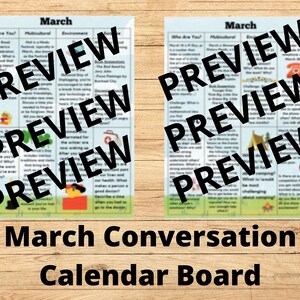 3 月の質問 - 家族の会話のきっかけ - 子供の月間選択ボードチャート - ホームスクール - 教室でのライティングプロンプト - すぐにダウンロードして印刷可能