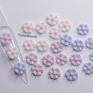 MIHUDA Flower Nail Charms 3D Flower Charms for Nails Valentines
