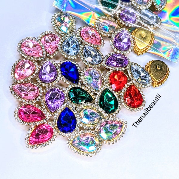 Oversized Random Mix, Teardrop nail charms , FOR XL NAILS (20pcs)