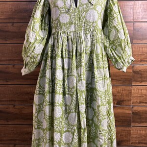 Floral Hand Block Print Maxi Dress | Boho Cotton Dress | Summer Dresses for Women | Indian Long Maxi Dress, Floral Print Cotton Custom Dress
