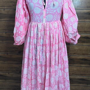 Floral Hand Block Print Maxi Dress | Boho Cotton Dress | Summer Dresses for Women | Indian Long Maxi Dress, Floral Print Cotton Custom Dress