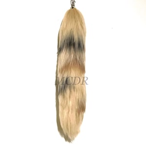 Yarn Tail— Tan, Marked (Furry Therian Animal Wolf Coyote Fox Cosplay Costume)