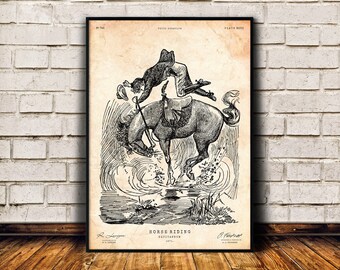 Rodeo poster, Cowboy print, Rustic home decor, Wild West print, Countryside wall art