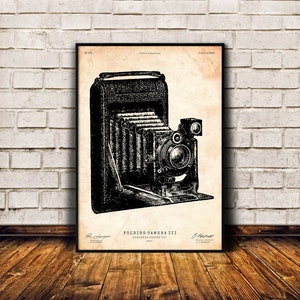 Vintage camera decor, Antique camera print, Photographer gift, Industrial wall art, Vintage poster