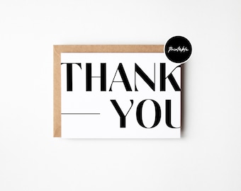 Printable Thank You Card Business 003 | Printable Thank you Card Digital Download Instant