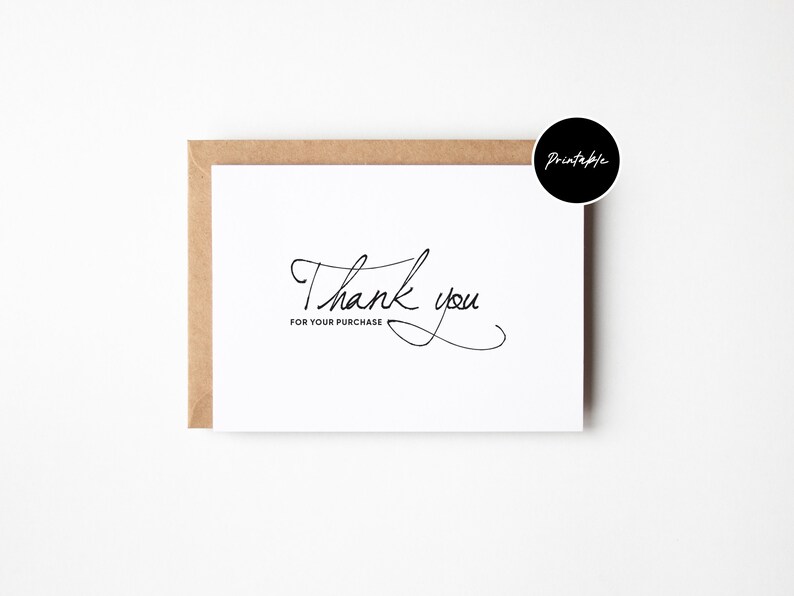 Printable Thank You Card 013 | Printable Card Digital Download Instant ...