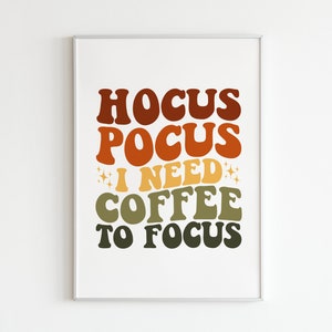 Halloween Print Hocus Pokus Printable wall art Happy Halloween decor