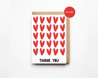 Printable Thank You Card: Colorful A6 Card (digital Download) - Etsy
