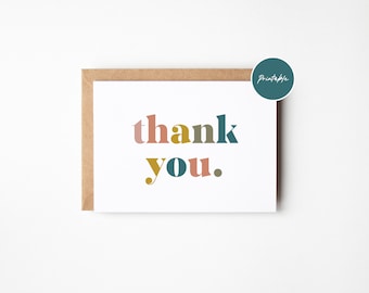 Printable Thank You Card 001 | Printable Card Digital Download Instant