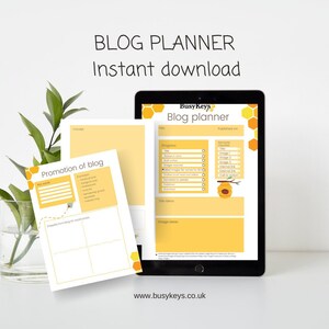 Blog Planner- digital download | PDF Printable | Checklist | Small business | Content creation |   blog post | blog workbook |