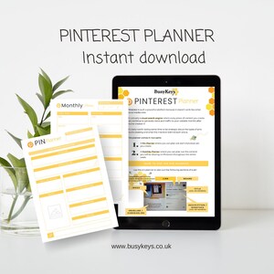 Pinterest Content Planner- digital PDF, printable & reuseable business tool.