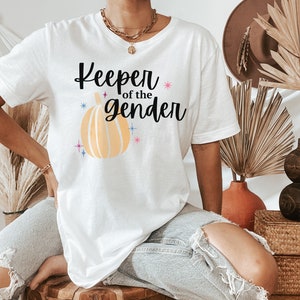 Keeper of the Gender | Pumpkin Gender Reveal Party | Gender Reveal Shirt | Boy or Girl | Blue or Pink | Team Boy | Team Girl