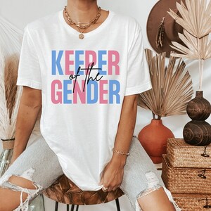 Keeper of the gender shirt Gender reveal party t-shirt Gender reveal tee Boy or girl gender reveal Blue or pink Team boy or Team girl