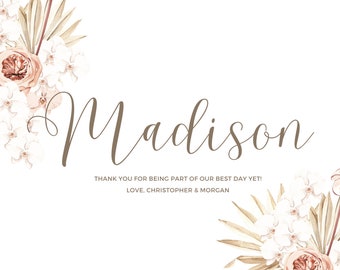 To My Bridesmaids on Our Wedding Day | Bridesmaid Card | Bridesmaid Gift
