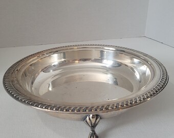 Sheffield Silver Co. USA Silverplated Footed Round Silver Bowl - NO LID #1122