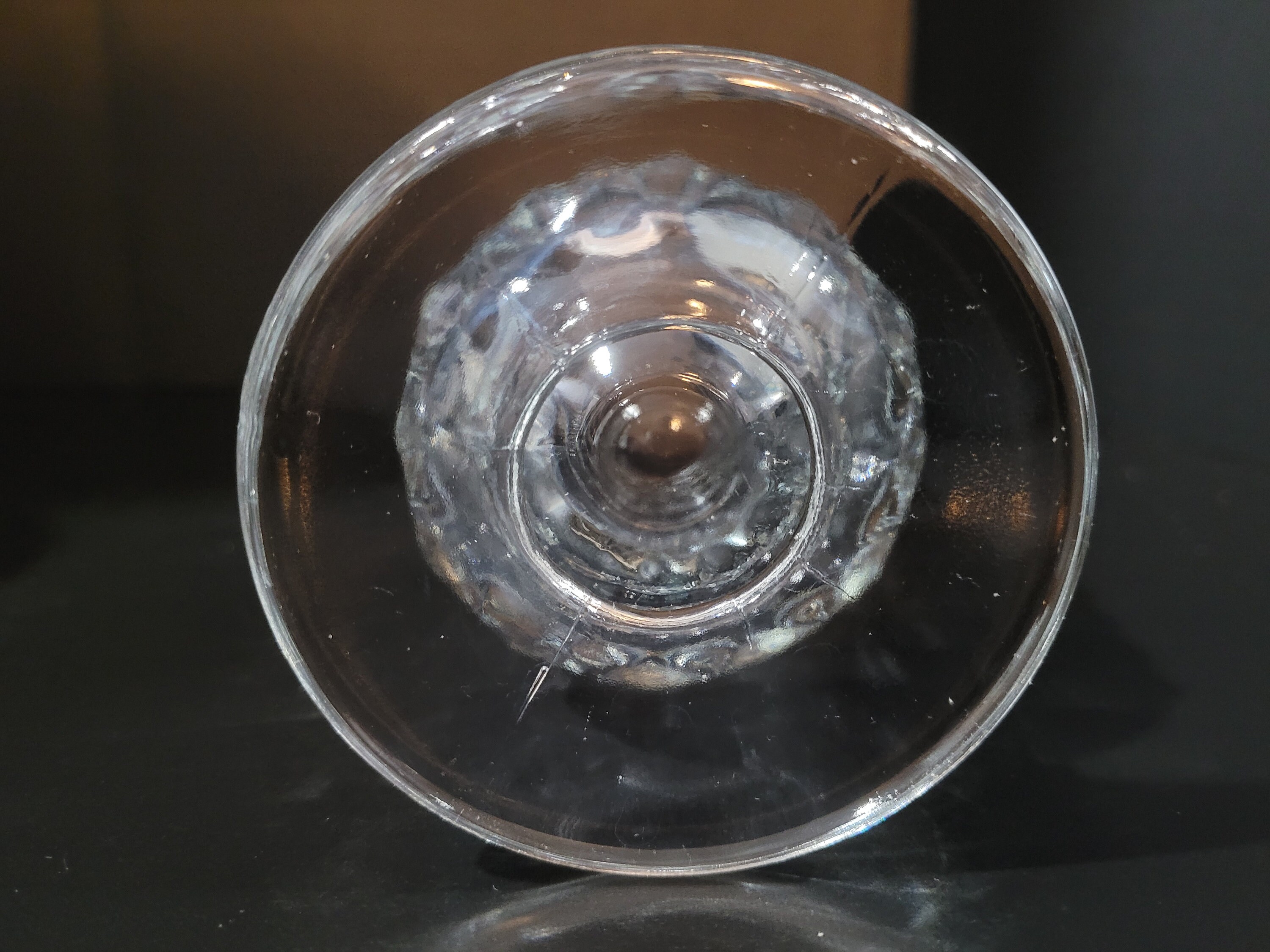 Indiana Whitehall Glass 12 Oz. Footed Cubist Glasses Set of 4 Vintage