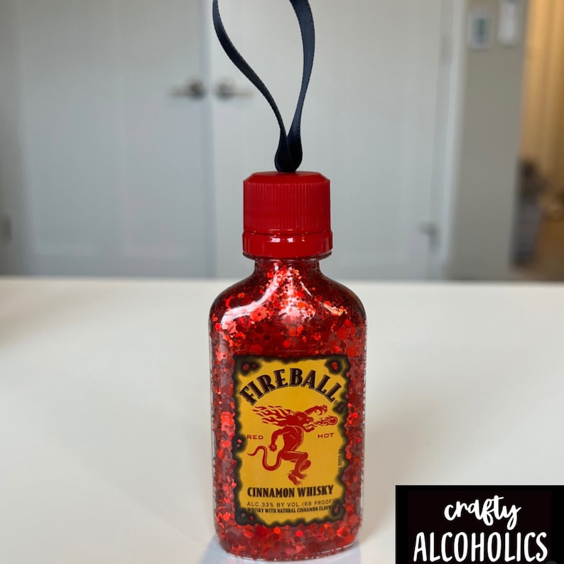 FIREBALL Glitter Christmas Tree Ornament | Handmade image 1