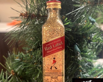 JOHNNIE WALKER RED Glitter Christmas Tree Ornament | Handmade