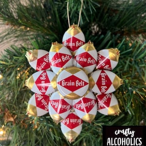 GRAIN BELT Christmas Tree Ornament | Handmade | Bottle Cap Ornament | Beer