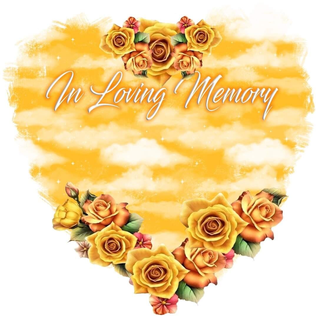 Yellow Rose in Loving Memory Heart Design PNG Instant - Etsy