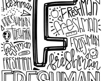 Freshman Word Cloud Back to School High School Students Png - Etsy