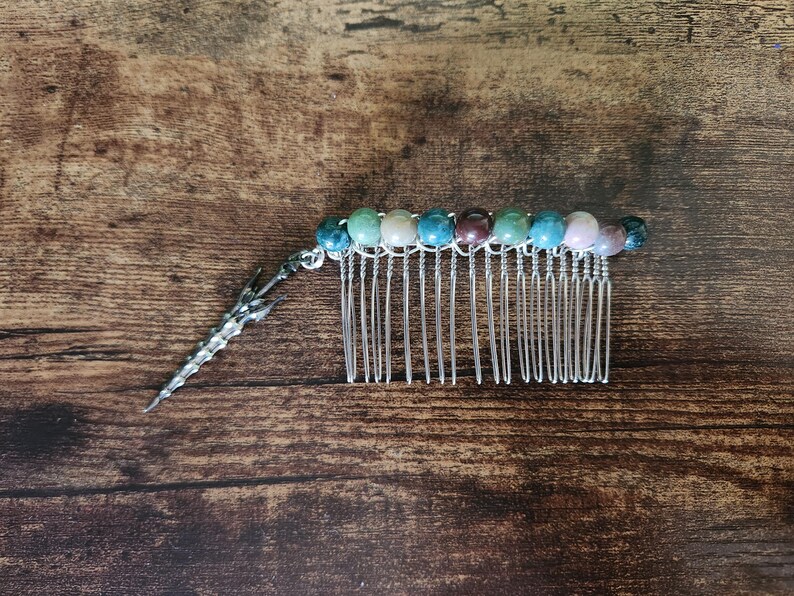 Gemstone Hair Combs With Sword Pendants - Etsy