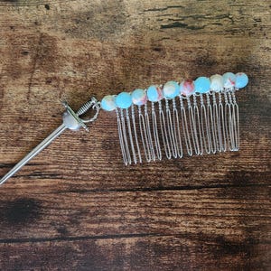 Gemstone Hair Combs With Sword Pendants - Etsy