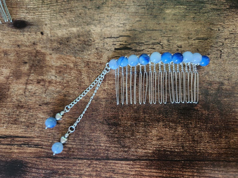 Gemstone Hair Combs With Sword Pendants - Etsy