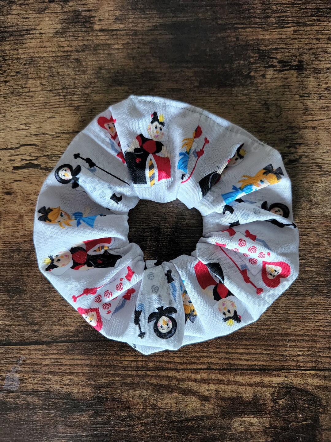 Alice in Wonderland Large Hair Scrunchie - Etsy