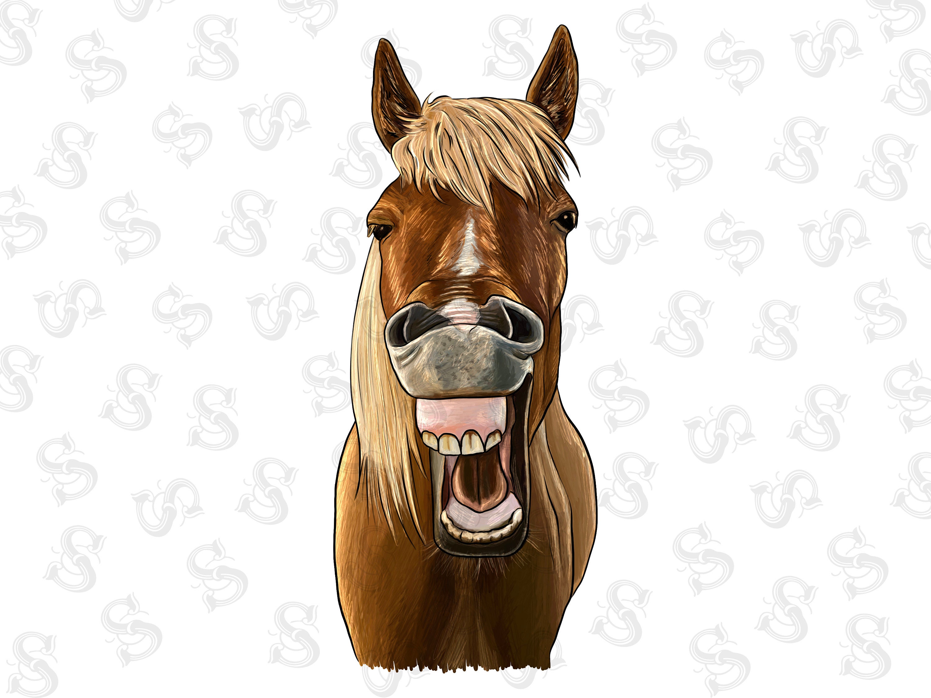 being funny clipart horse
