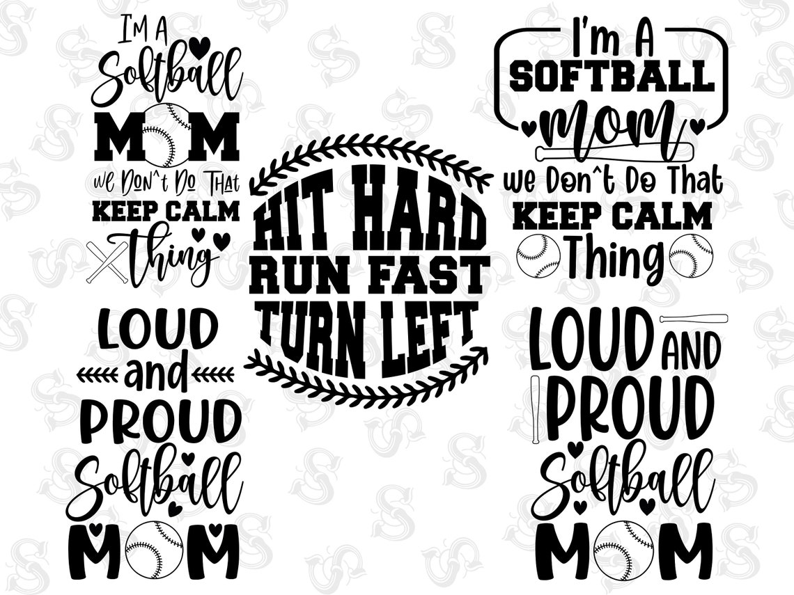 Softball SVG 15 Bundlesoftball Svgsoftball Quotes Etsy