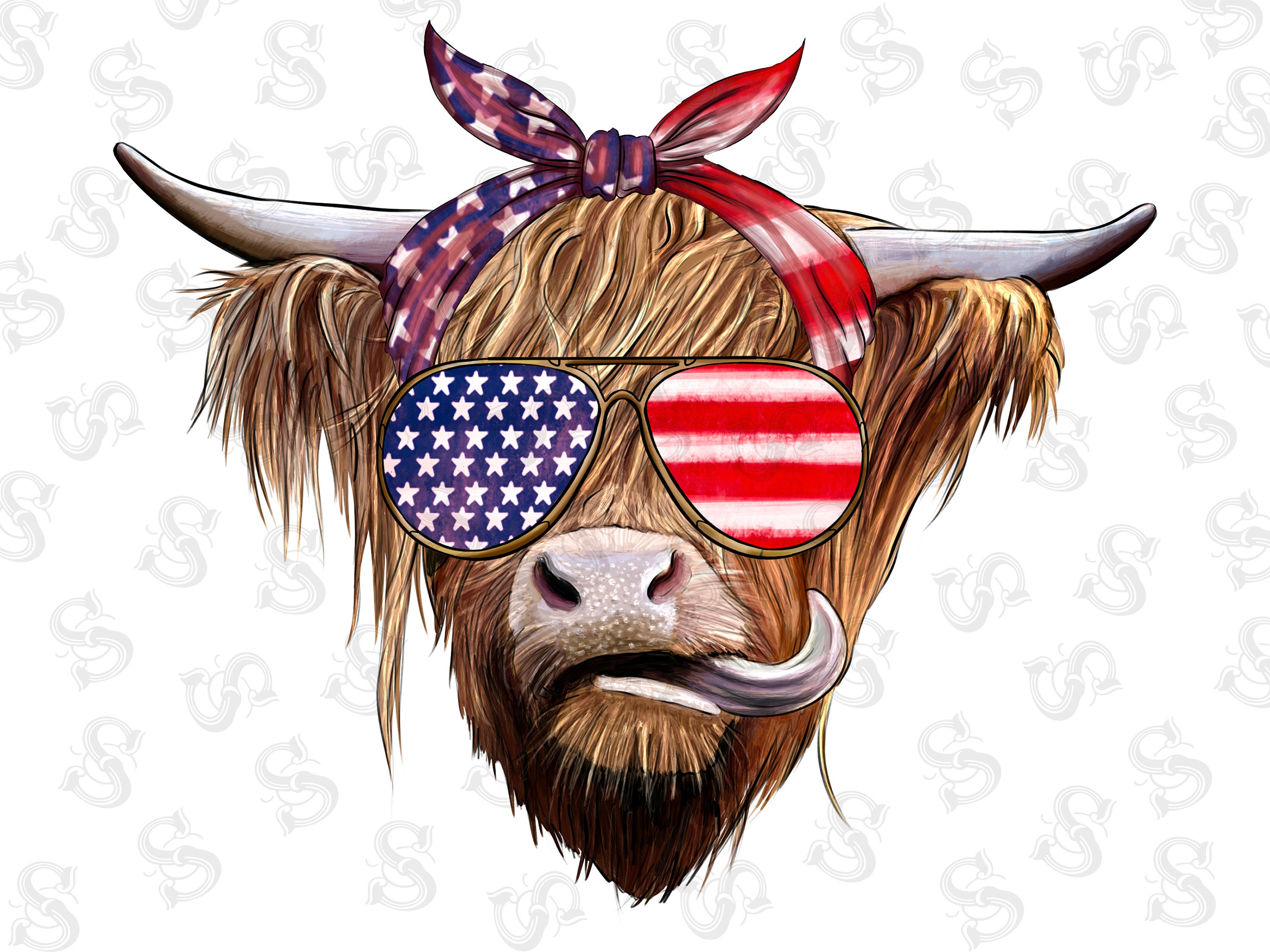 4th of july cow shirt