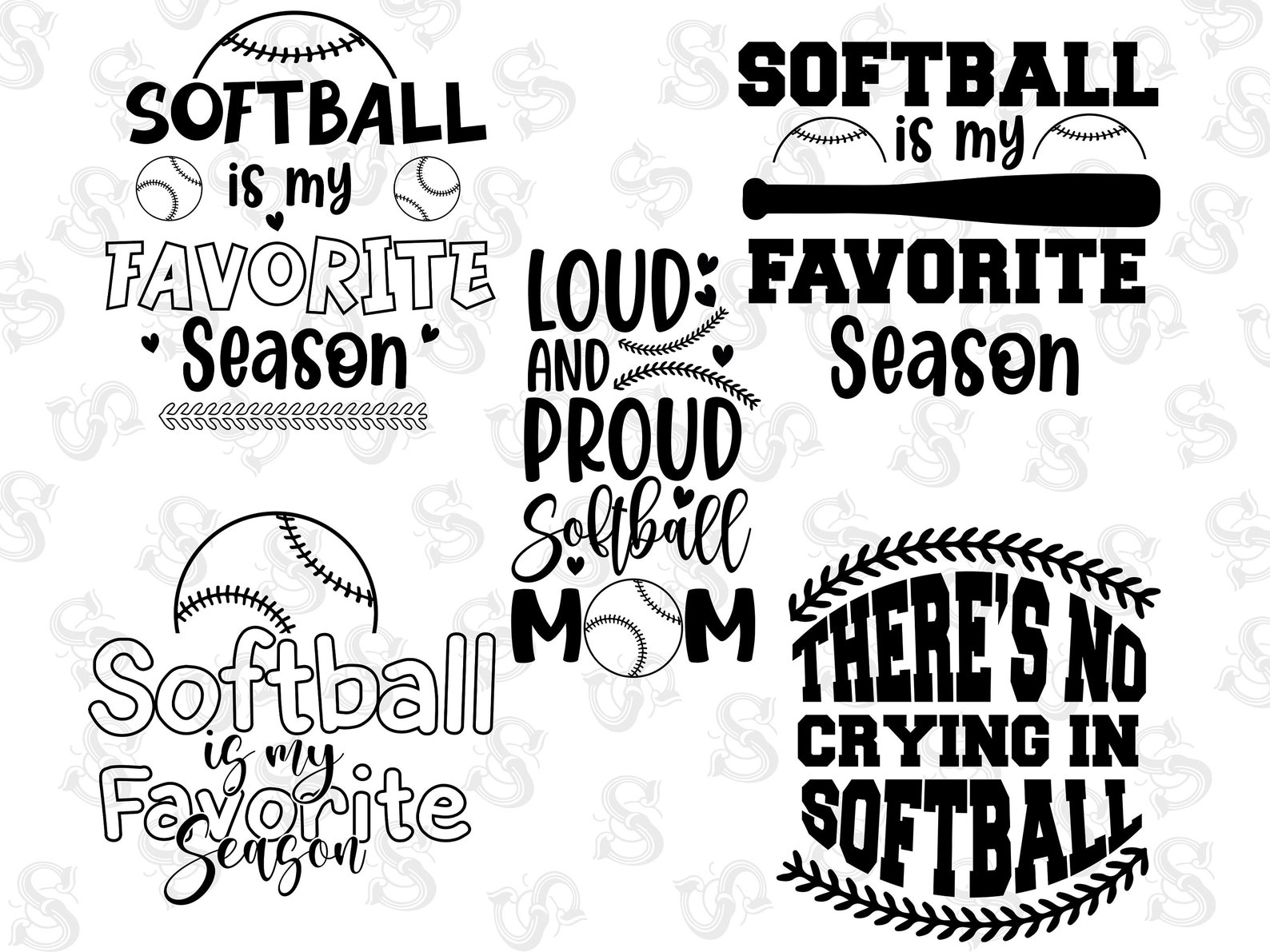Softball SVG 15 Bundlesoftball Svgsoftball Quotes Etsy