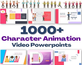 Plantillas animadas de PowerPoint / Más de 1000 diapositivas de vídeo