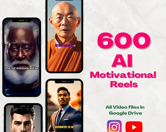 600+ AI Motivational Reels Templates | Social Media Videos (Google Drive)