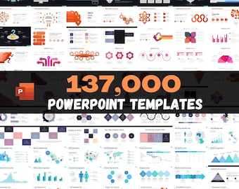 137,000 Slides PowerPoint Template | Presentation Premium Template Collection | Unique PPT Bundle |