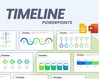 Editable Timeline PowerPoint Templates | Chart Presentation (Digital Download)