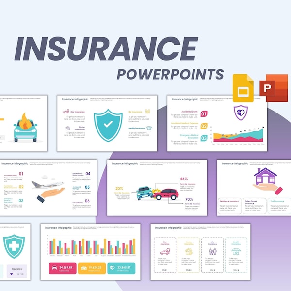 Insurance PowerPoint Fully Editable Templates | Insurance Charts PowerPoint Templates | Presentation Template |