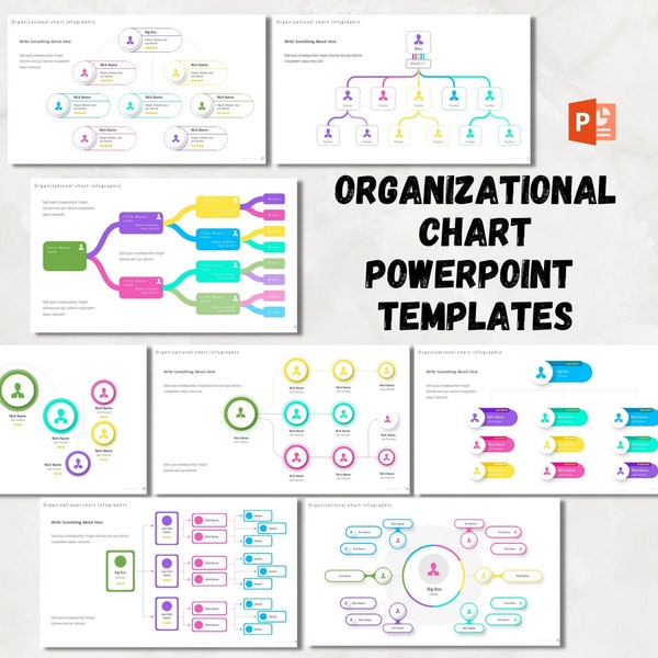 Organizational Charts PowerPoint Fully Editable Templates | Organizational Charts PowerPoint Templates | Presentation Template |