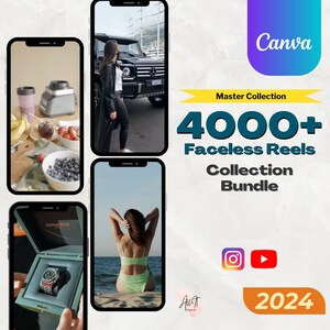 4000+ Faceless Canva Videos | Luxury Faceless Reels | Luxury Canva Reels | Instagram Templates | Youtube Shorts | TikTok Video Templates |