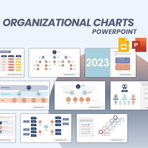 Organizational Chart PowerPoint Fully Editable Templates | Organizational Diagram PowerPoint Templates | Presentation Template |