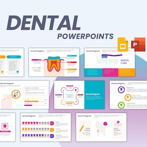 Plantillas dentales de PowerPoint totalmente editables / Plantillas de PowerPoint para infografías dentales / Plantilla de presentación /