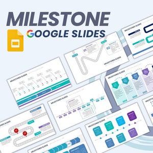 Milestone Google Slide Fully Editable Templates | Milestone Chart Slide Templates | Presentation Templates | Google Slides |