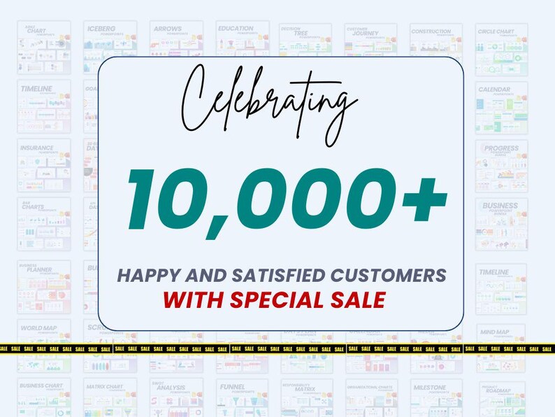 May include: An image with the text "Celebrating 10,000+ Happy and Satisfied Customers With Special Sale." The text is in a white rounded rectangle, with a light blue background. The word "Sale" is in red.
