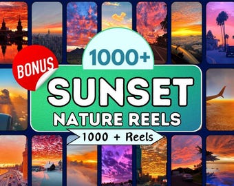 Más de 1000 plantillas de Reels de Atardeceres / Contenido para redes sociales (Google Drive)