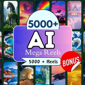 Ponad 5000 szablonów filmów AI | Treści do mediów społecznościowych (do pobrania w wersji cyfrowej)