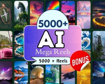 5000+ AI Reels Templates | Social Media Content (Digital Download)