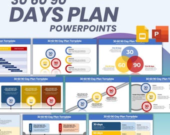 30 60 90 Days Plan PowerPoint Templates (Fully Editable)