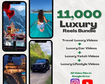 11.000 video di lusso / Modelli di bobine per yacht di lusso / Bobine di auto di lusso / Modelli Instagram / Pantaloncini Youtube / Modelli video TikTok /