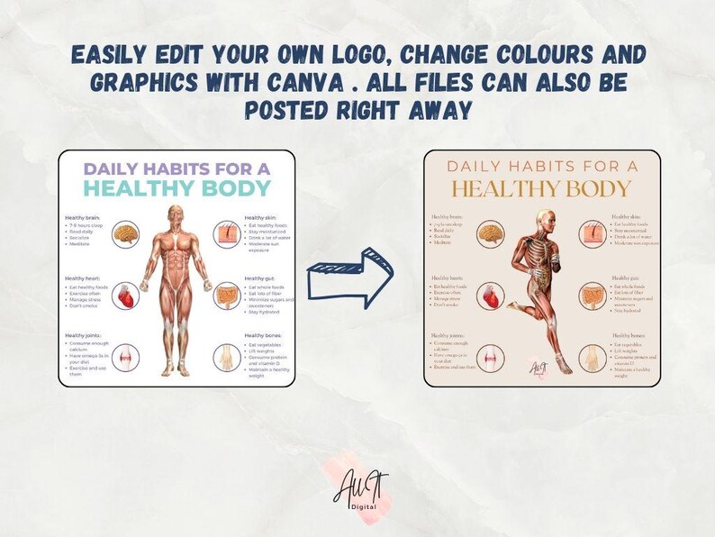 1500+ Canva-infografikmallar för hälsa | Fitness, Näring (redigerbar) bild 4